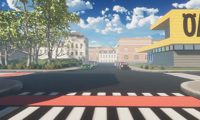 Kreuzung in Virtual Reality